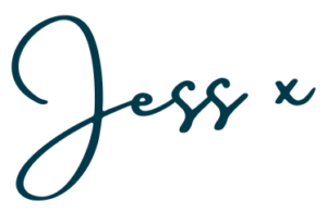 Jess signature in a script font